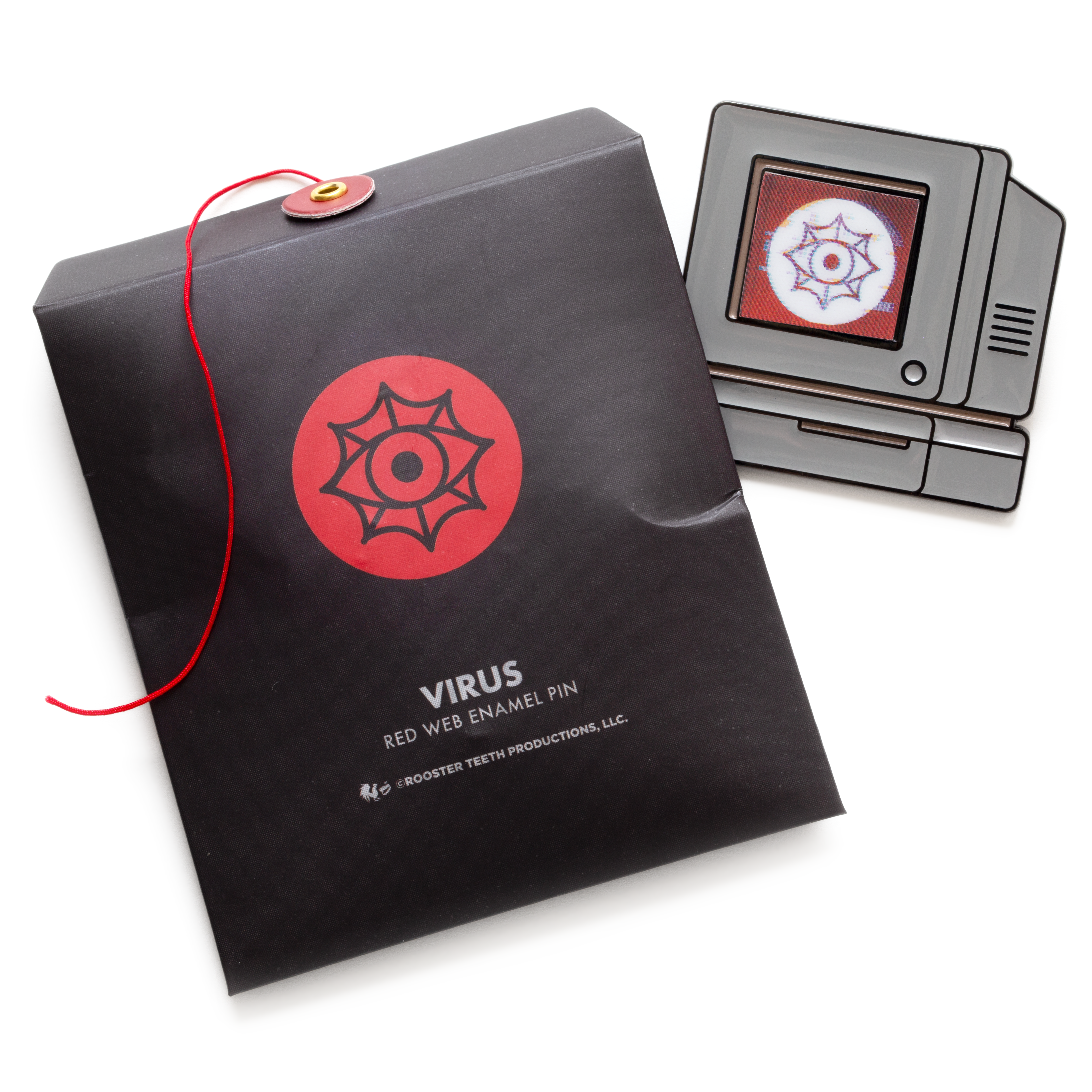 Red Web Monthly Pin - Virus Lenticular