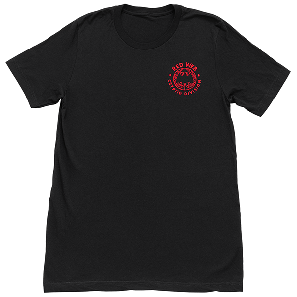 Red Web Cryptid Jersey Devil Embroidered T-Shirt
