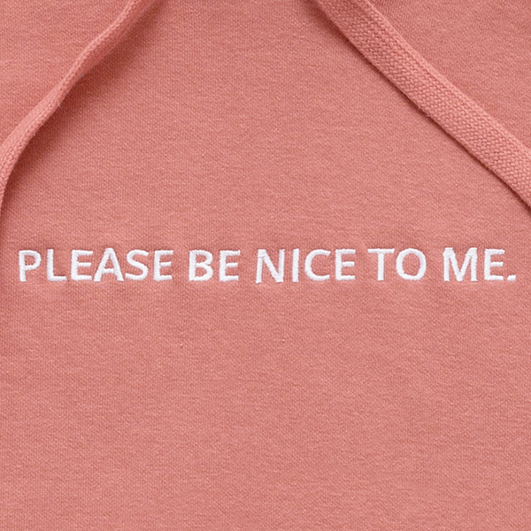 All Good No Worries Please Be Nice Embroidered Hoodie
