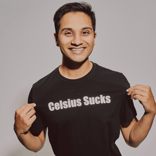Red vs. Blue Celsius Sucks T-Shirt
