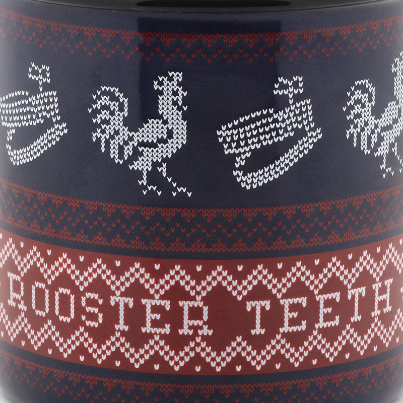 Rooster Teeth Holiday Enamel Mug