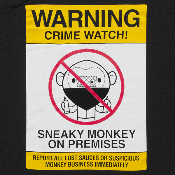 Face Jam Sneaky Monkey T-Shirt - Black