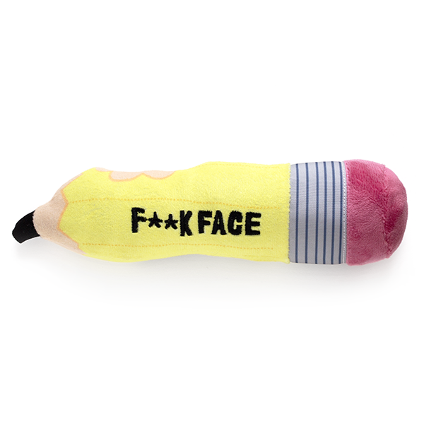 F**kface Pencil Plush Dog Toy