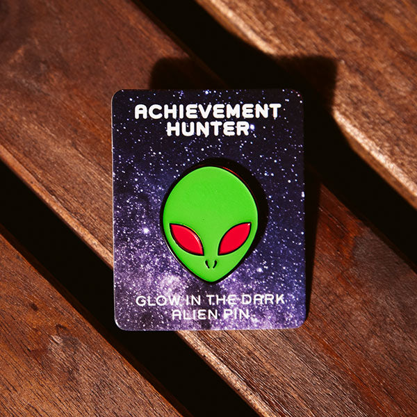 Achievement Hunter Glow in the Dark Alien Enamel Pin