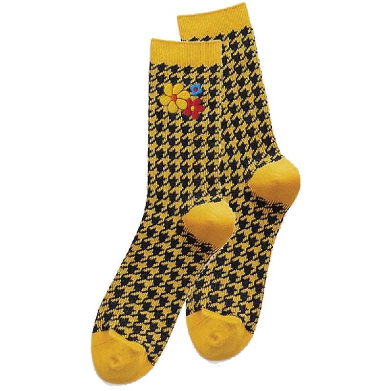 Barbara Dunkelman Poppy Houndstooth Socks
