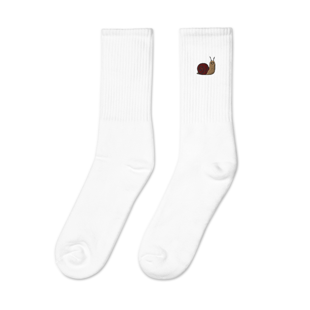 Death Snail Embroidered Crew Socks