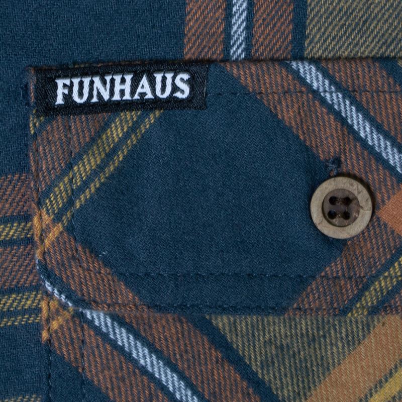 Funhaus Long Sleeve Button Down Flannel 