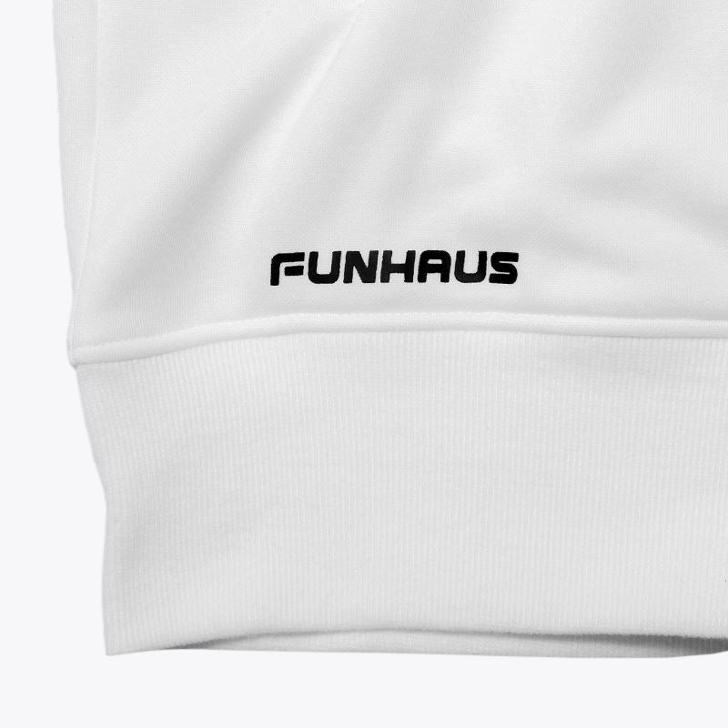 Funhaus White Fitness Sport Tech Hoodie 